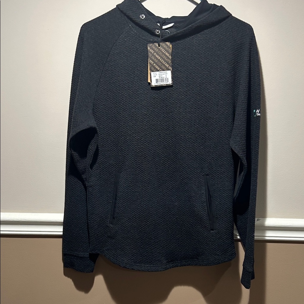 unisex Black Hooded Sweatshirt